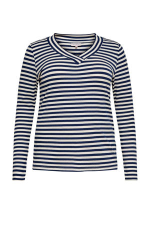 gestreepte top wit/blauw
