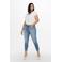 ONLY CARMAKOMA cropped regular waist skinny jeans CARWILLY light denim