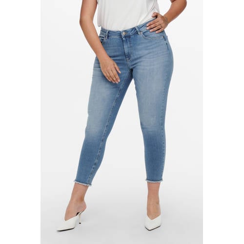 ONLY CARMAKOMA cropped regular waist skinny jeans CARWILLY light denim afbeelding