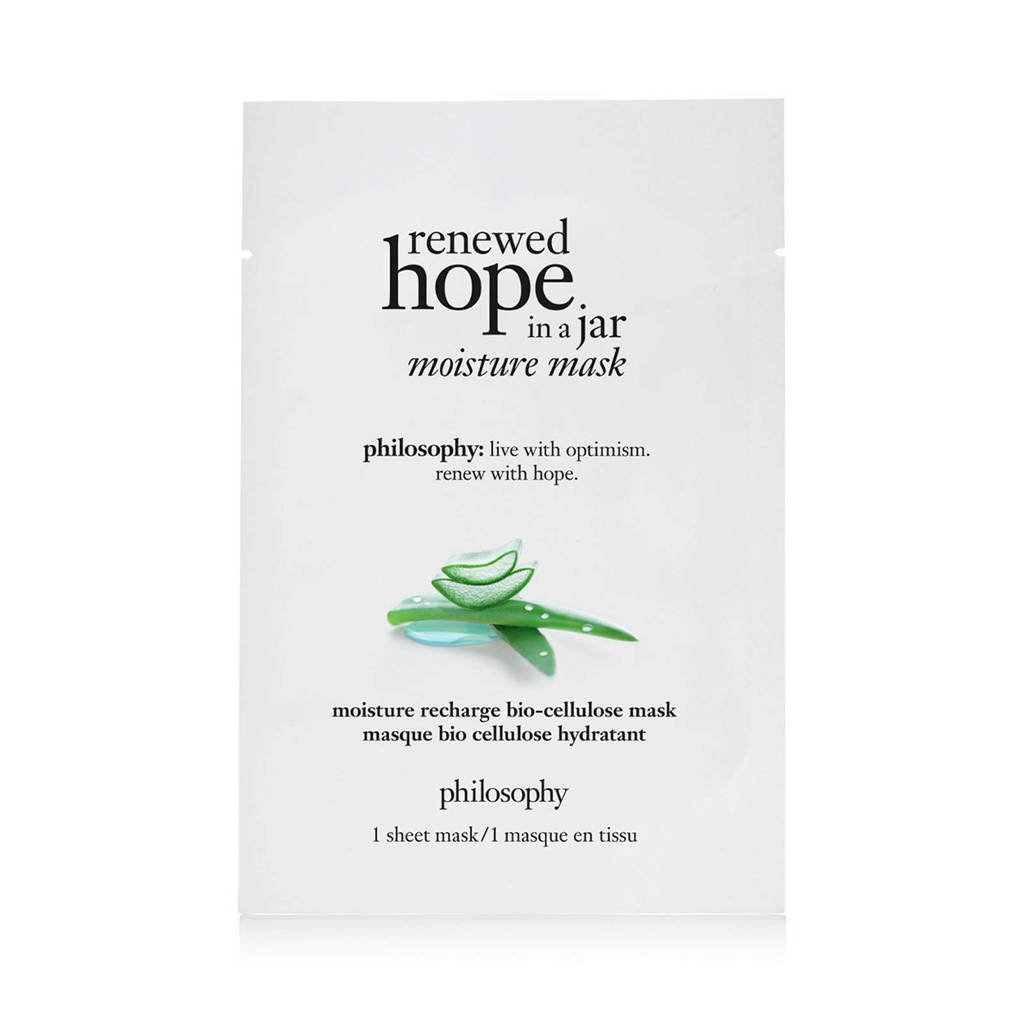 philosophy renewed hope in a jar moisture recharge bio- cellulose masker