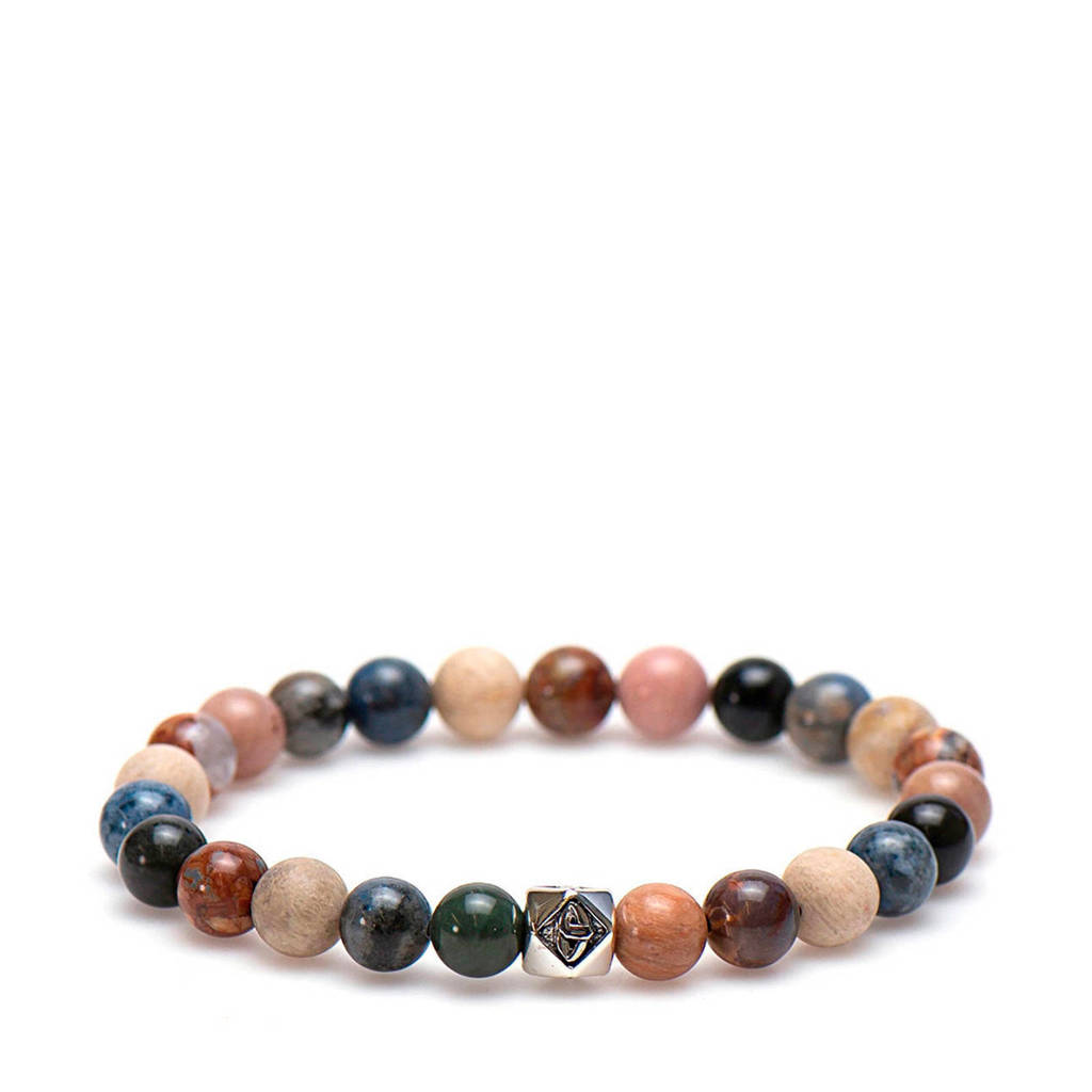 Karma zilveren armband 86894, Meerkleurig