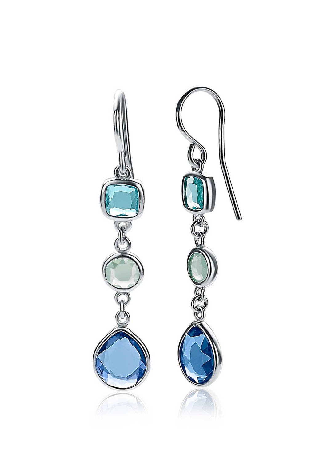 Zinzi oorbellen ZIO1870 blauw/zilverkleurig, Zilverkleurig