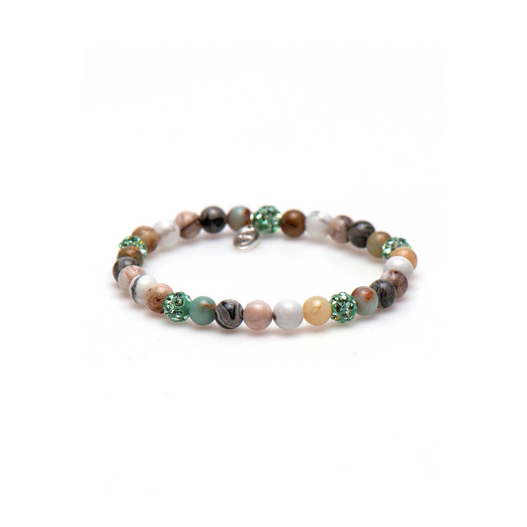 Karma zilveren armband 83382EL, Meerkleurig