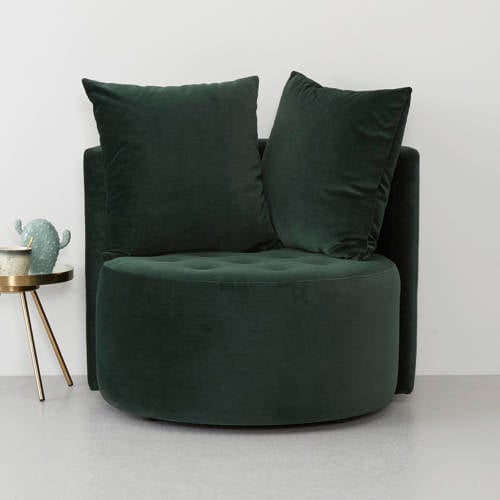 NOUS Living fauteuil Josh - Donkergroen