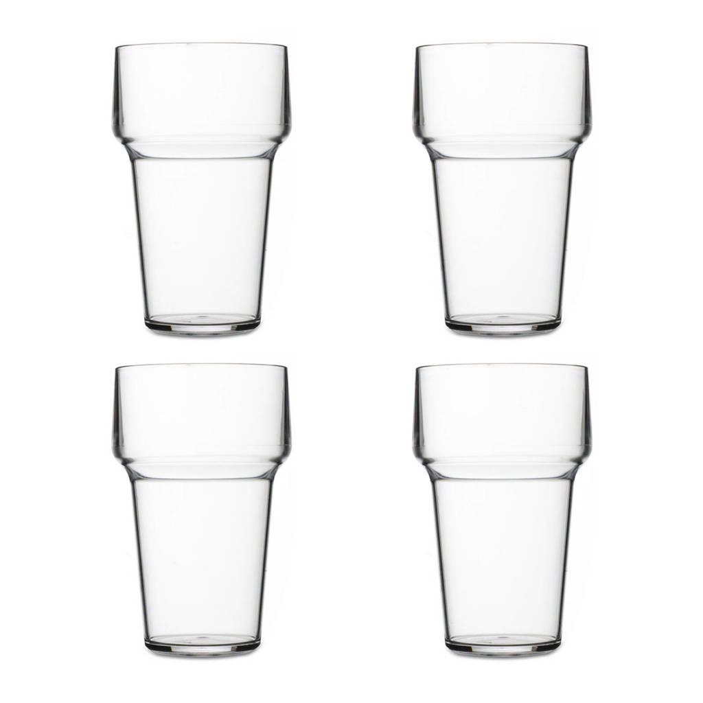Mepal Flow bierglas (Ø7,4 cm) (set van 4), Transparant