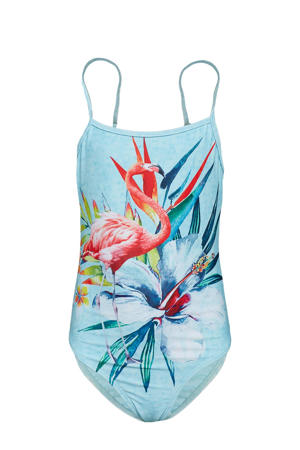 badpak met printopdruk blauw