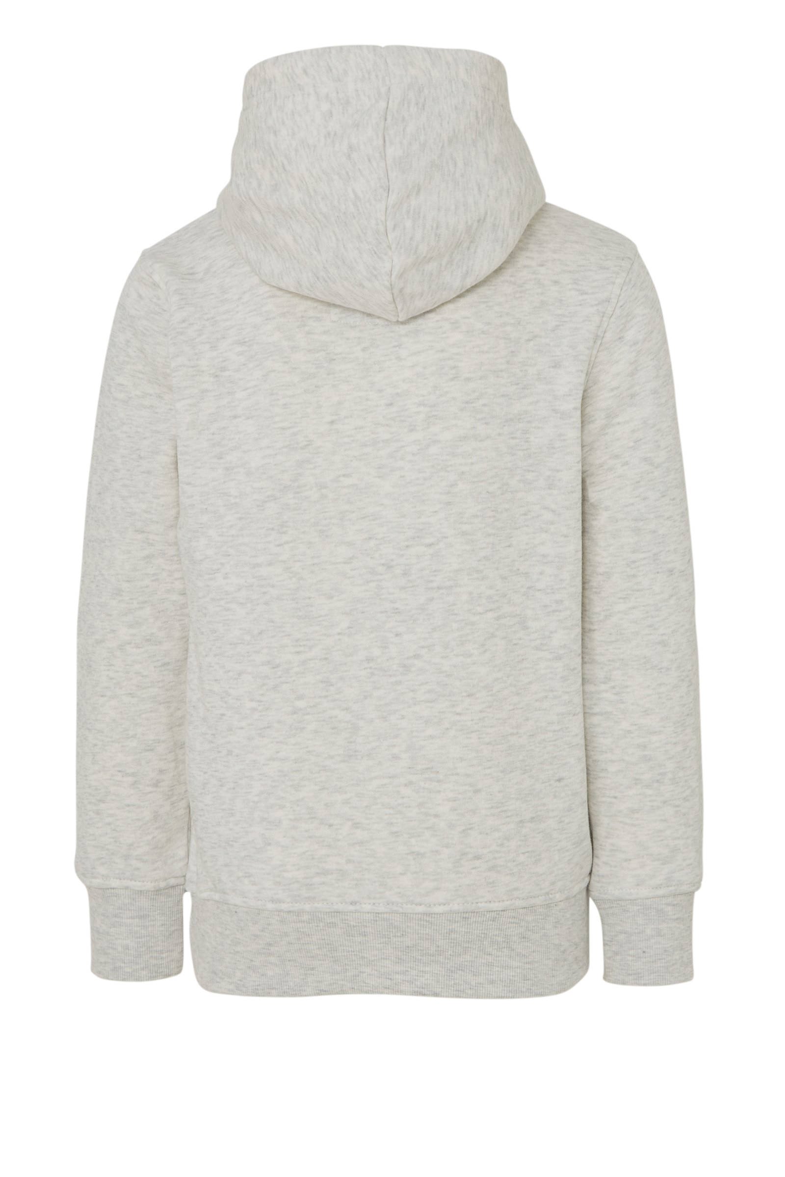 C&A Here & There hoodie met printopdruk lichtgrijs | wehkamp C&A hoodie met printopdruk lichtgrijs melangerood | wehkamp