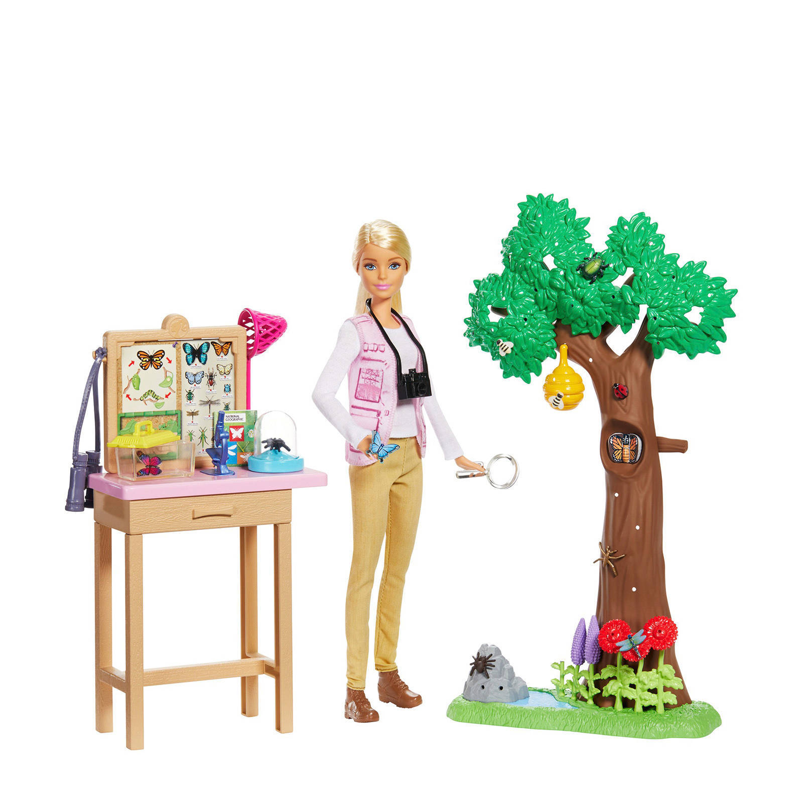 Barbie National Geographic Vlinderwetenschapper speelset