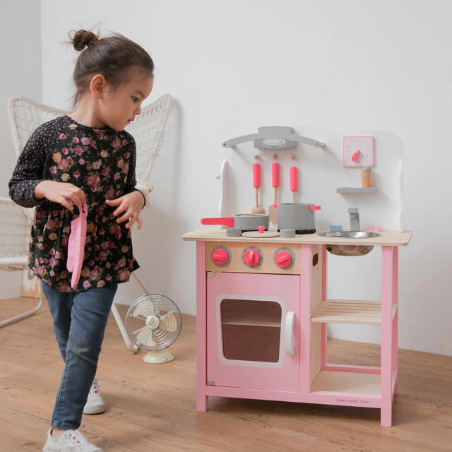 Daarom hobby Inefficiënt New Classic Toys houten Kinderkeuken Bon Appetit - Roze | wehkamp