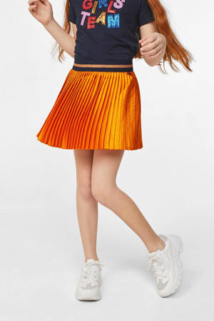 rok met glitters oranje/donkerblauw