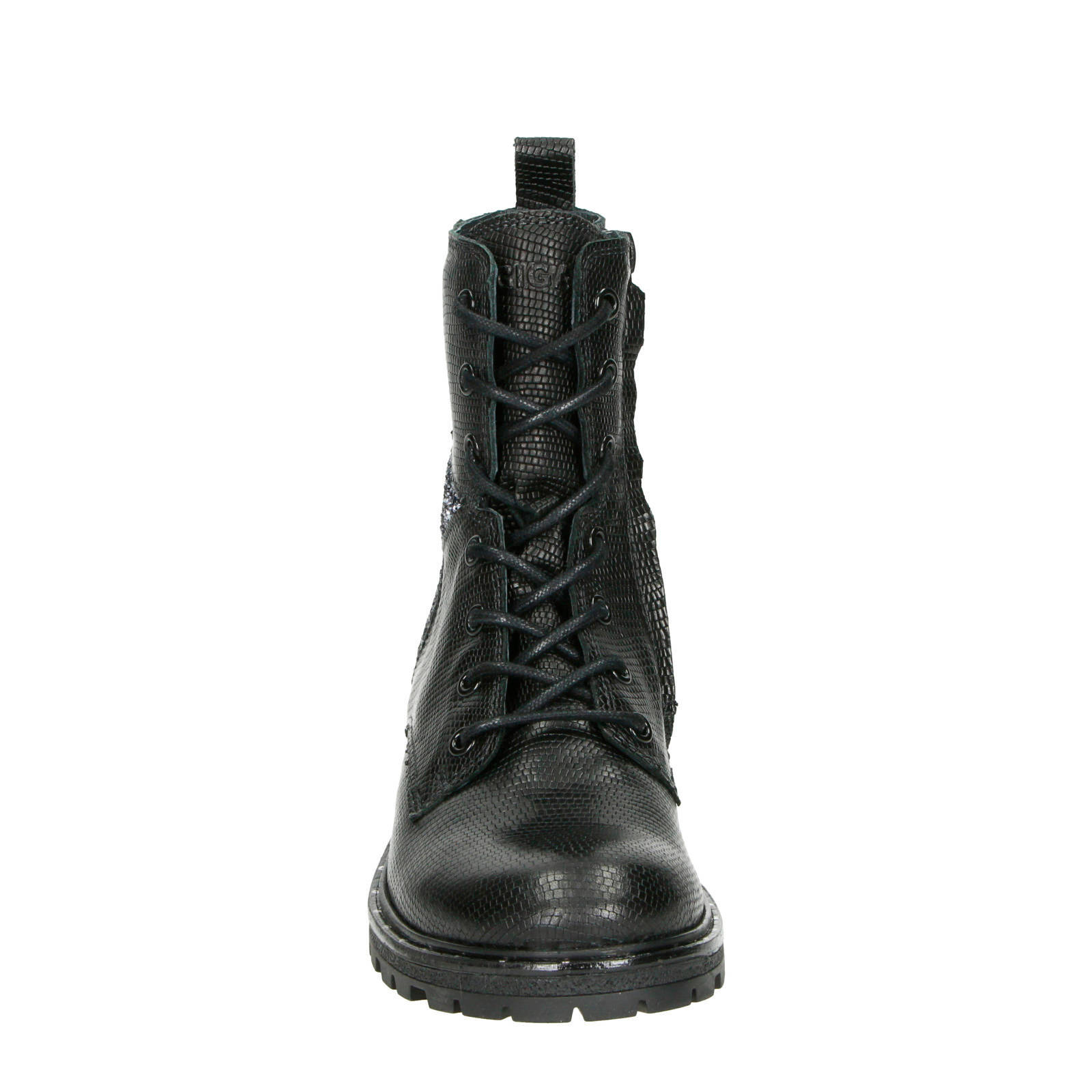 Giga leren veterboots zwart | wehkamp