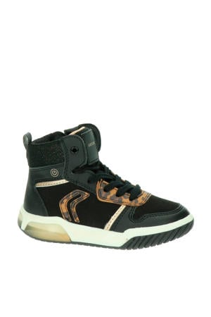 Inek halfhoge sneakers panterprint/zwart