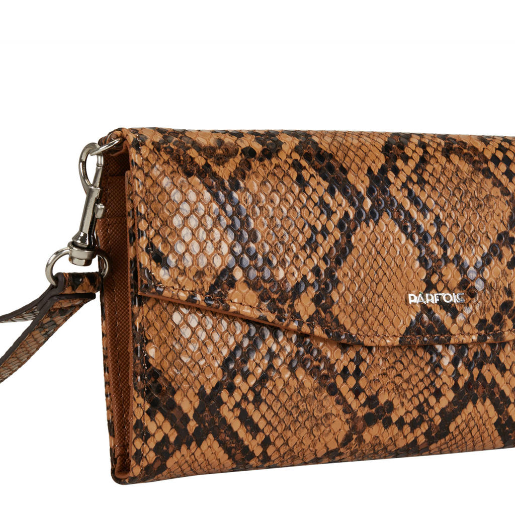 Parfois clutch slangenprint bruin wehkamp