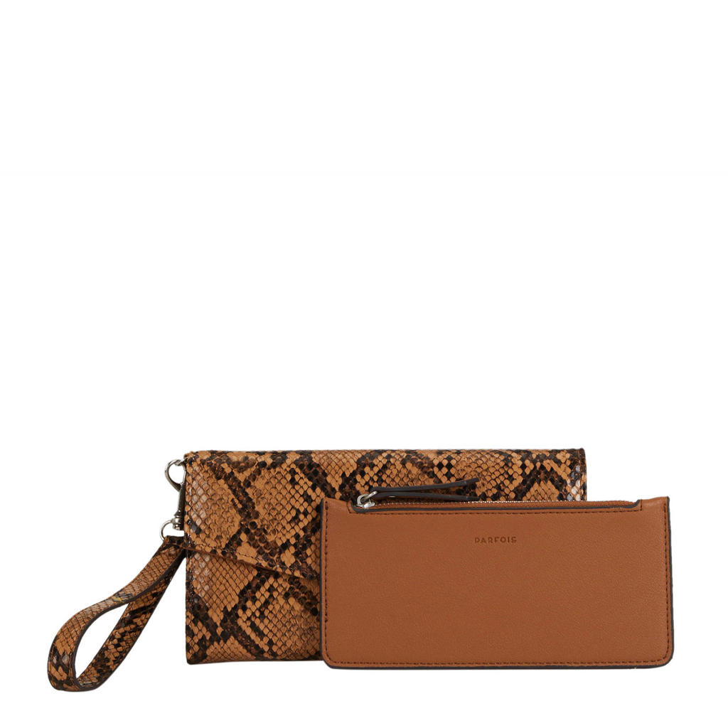 Parfois clutch slangenprint bruin wehkamp