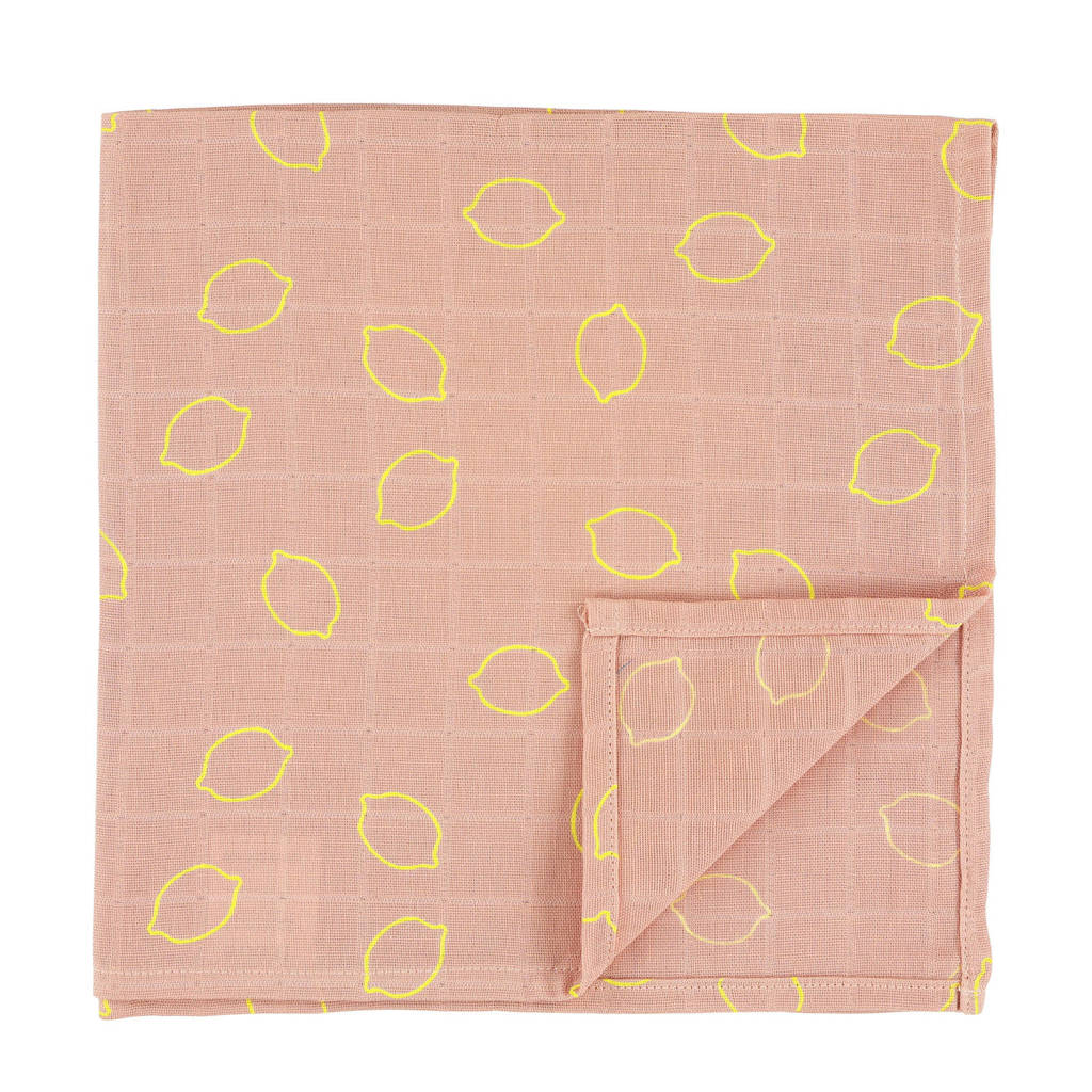Trixie hydrofiele doeken 110x110 cm (2 stuks) lemon squash, Lemon Squash