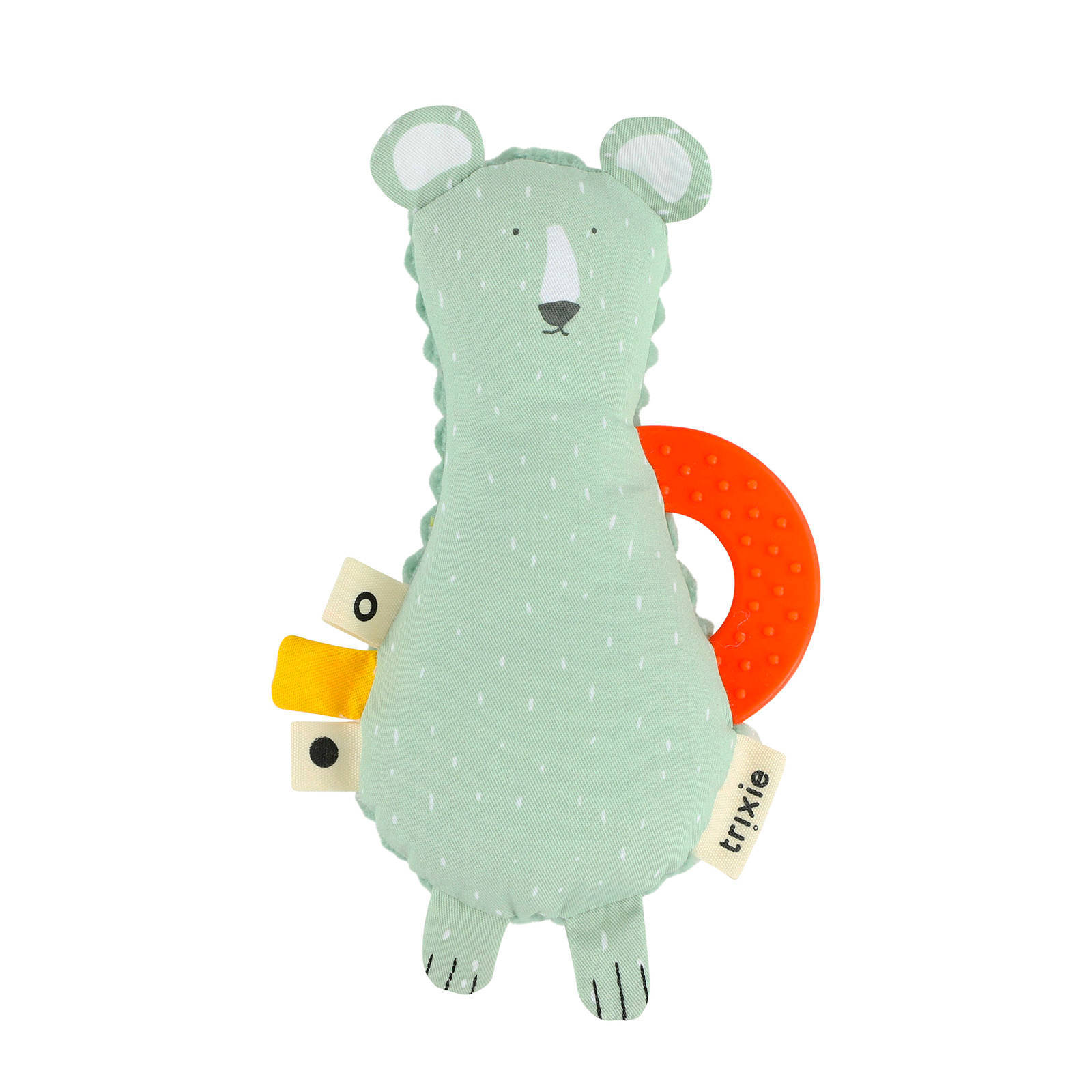Trixie Holz Motorikschleife Eisbär – Mr Polar Bear Mint, FSC-Buche, 15x11x8cm, Für Feinmotorik & Puzzlespaß