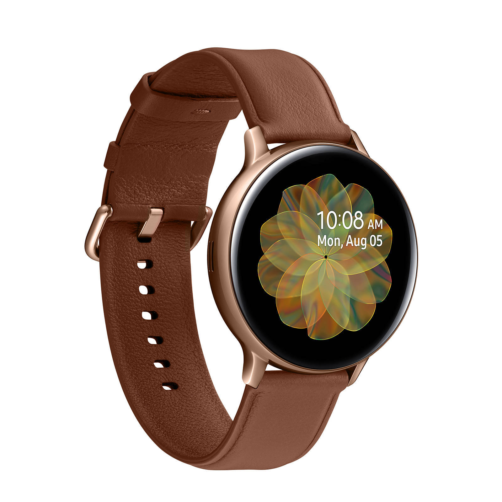 Samsung Galaxy Watch Active2 44 mm RVS smartwatch (goud/bruin) | wehkamp