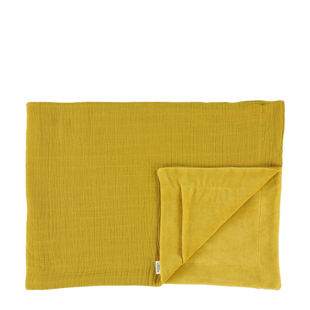 Les Rêves d'Anaïs baby wiegdeken 75x100 cm bliss mustard, Bliss Mustard
