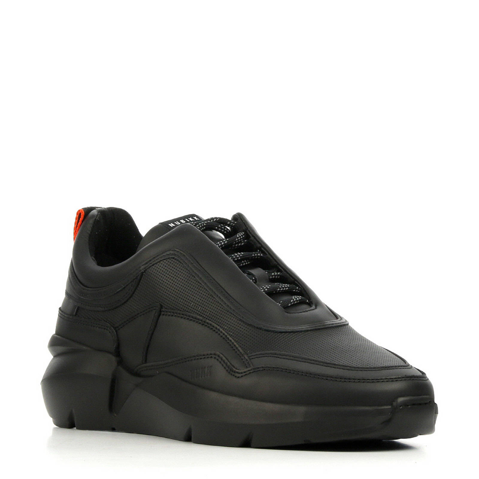 Nubikk Elven Boulder leren sneakers zwart/zwart | wehkamp