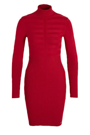 gebreide jurk rood