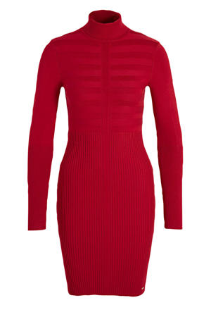 gebreide jurk rood