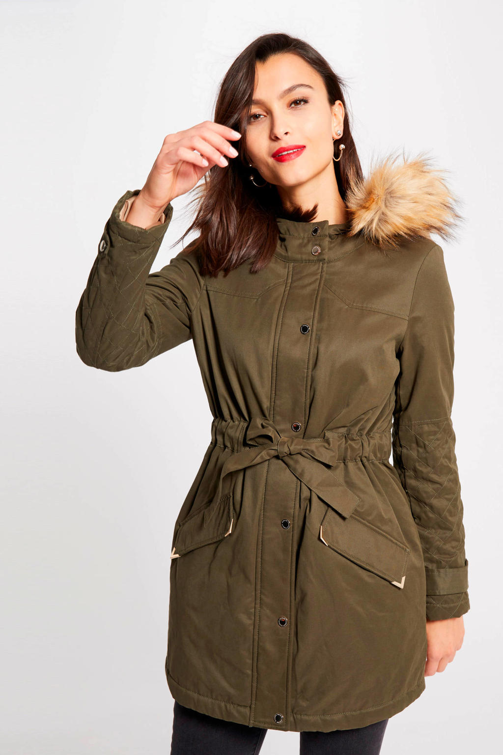Vero Moda Tall VMFORTUNECILLE LONG COAT - Mantel - black/zwart Vero Moda Tall VMFORTUNECILLE LONG COAT - Mantel - black/zwart