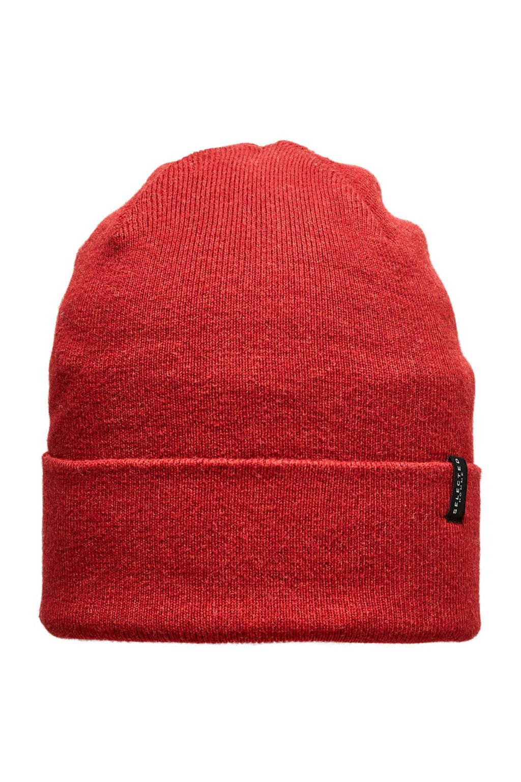 SELECTED HOMME muts Leth rood, Rood