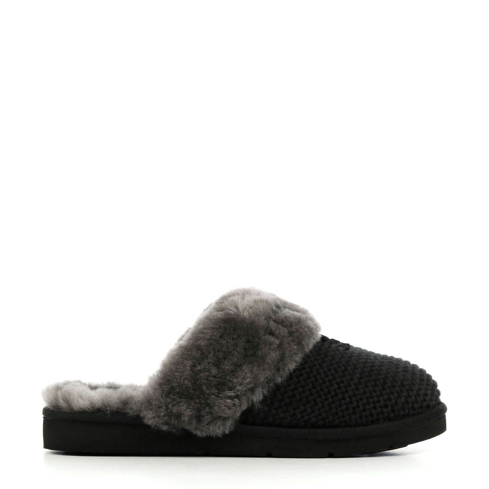 UGG Cozy Knit pantoffels zwart grijs wehkamp