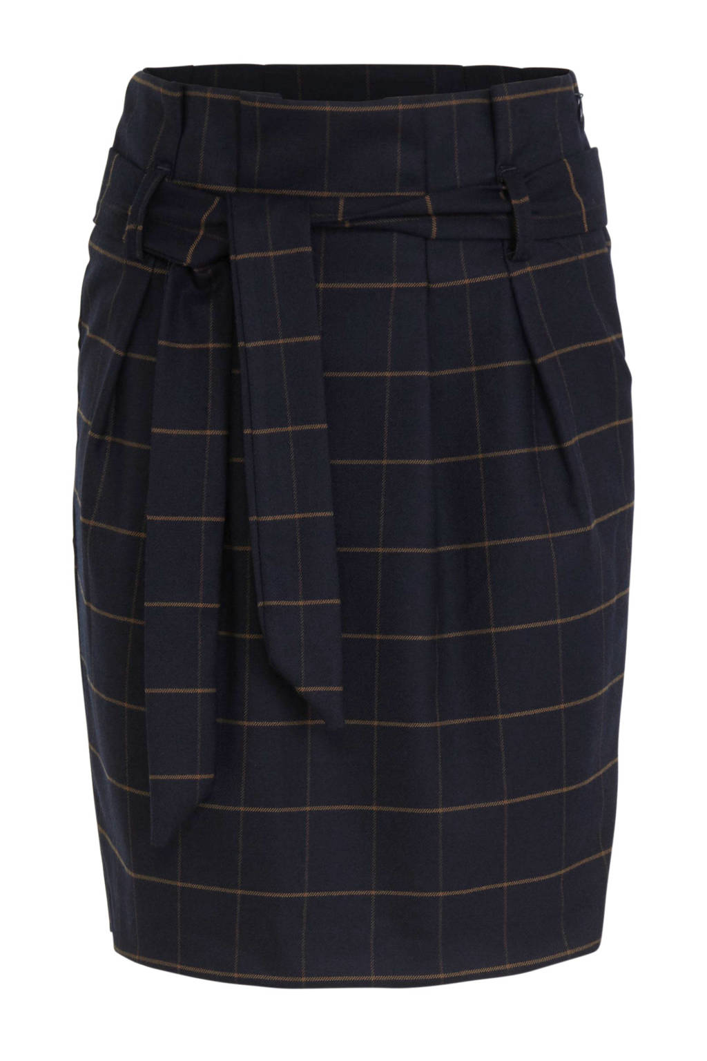 OBJECT geruite rok bruin, Blauw