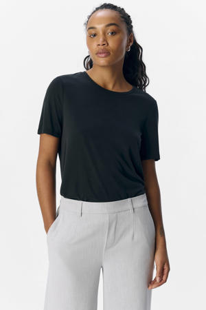 T-shirt OBJANNIE met modal zwart