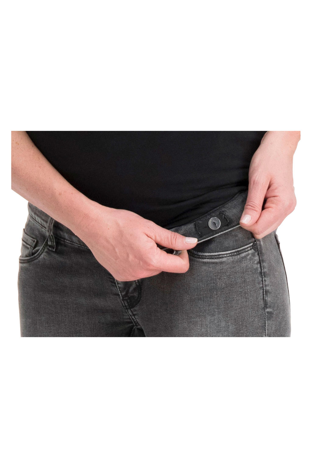 SUPERMOM Jeans Skinny In Denim Elasticizzato Per Gravidanza E Post Parto - Grigio - Vita Regolabile Con Fascia Di Supporto