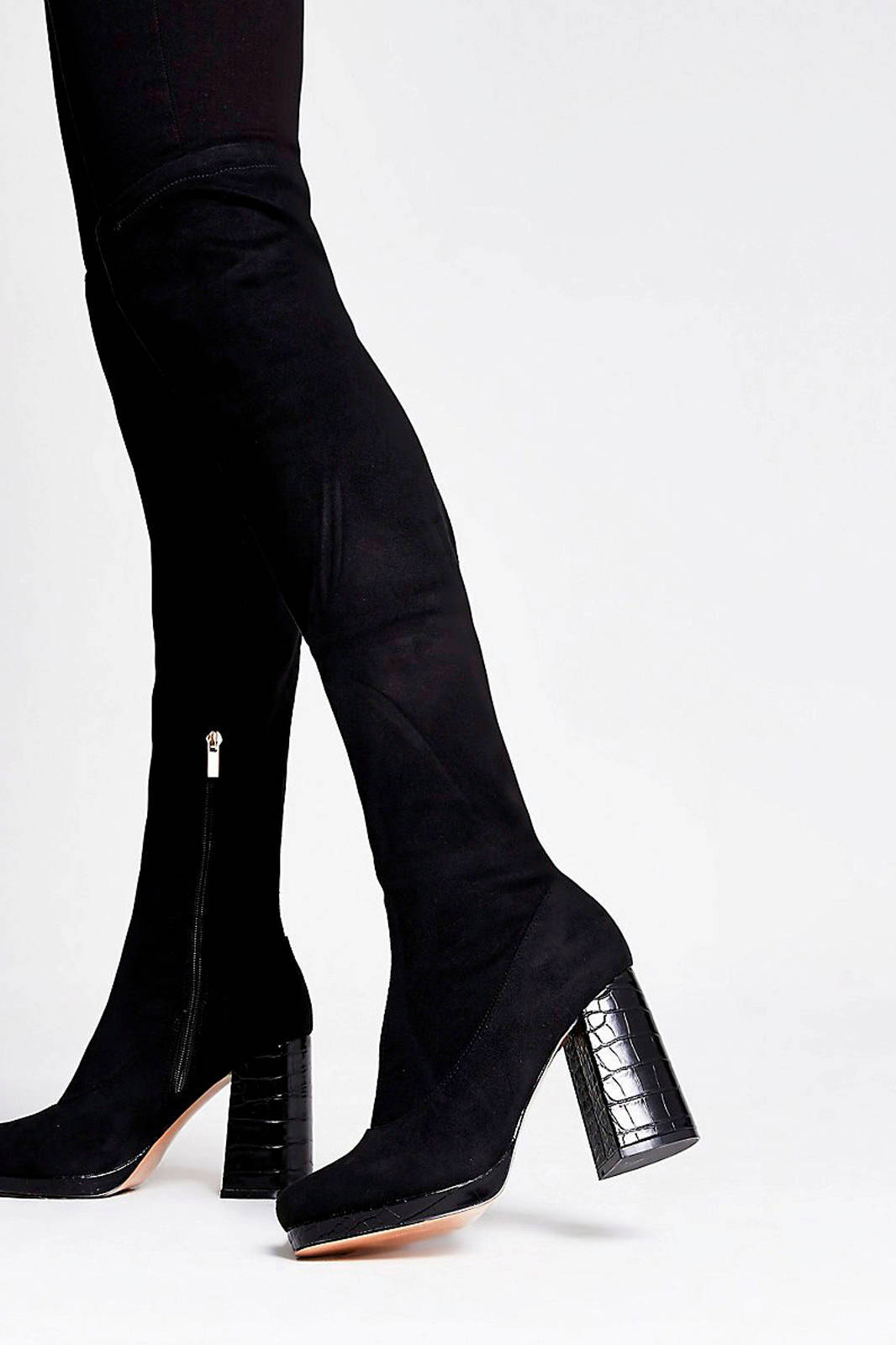 River Island overknee laarzen zwart | wehkamp River Island overknee laarzen met naaldhak | wehkamp