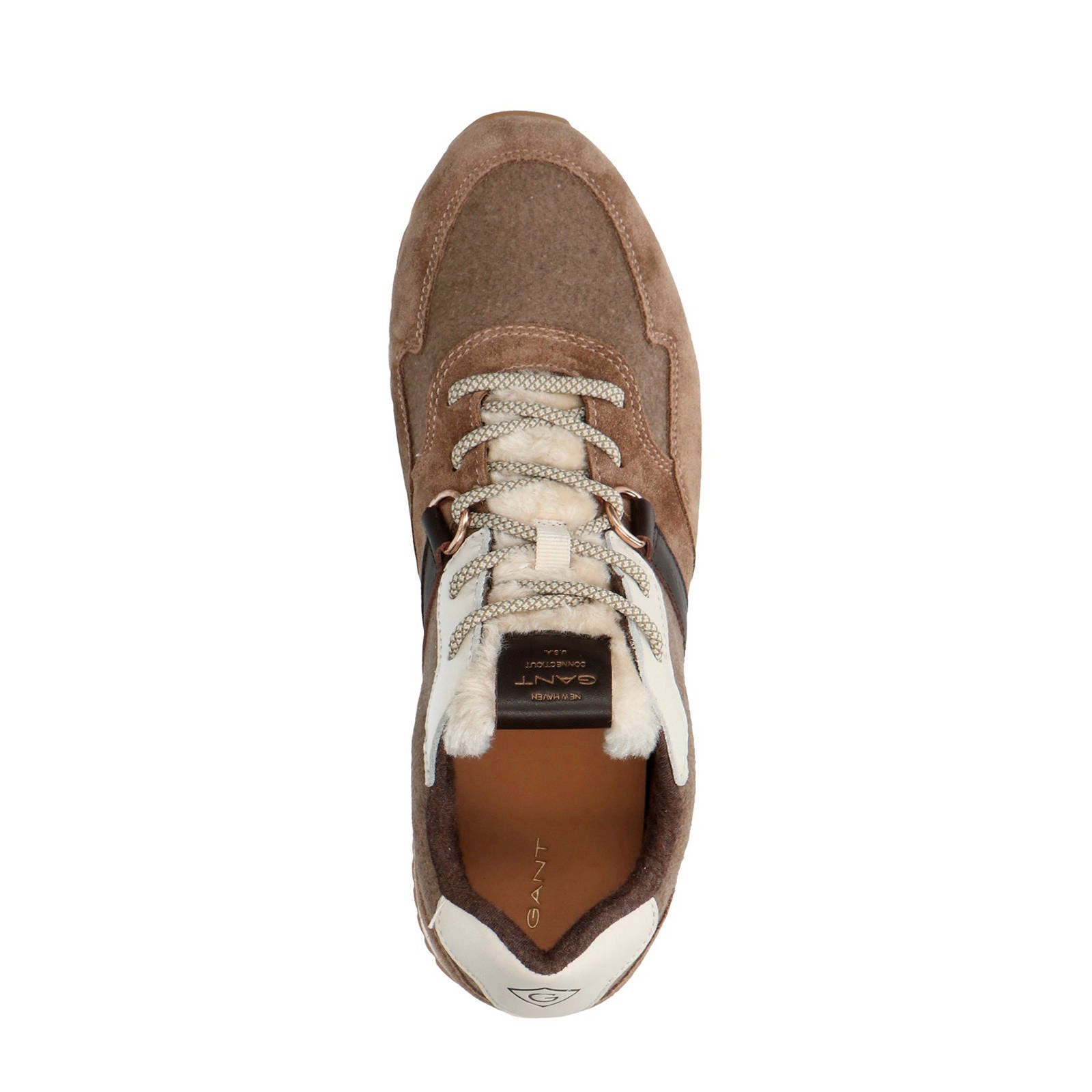 GANT suède sneakers bruin | wehkamp