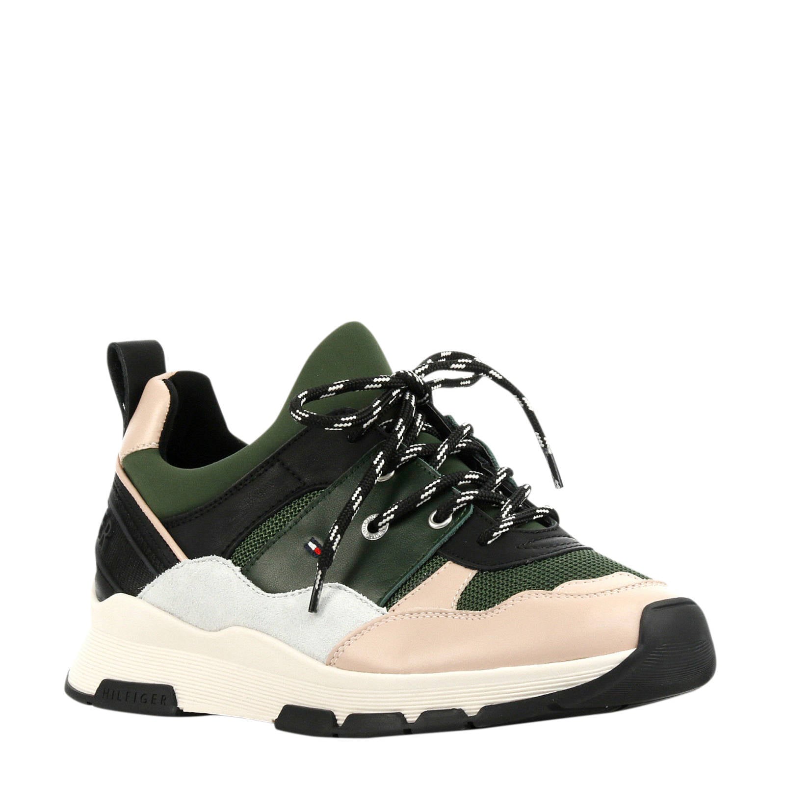 Tommy Hilfiger T3b5-30968-0751414- Winterlaarzen Met Veters Groen - Schoenen .nl