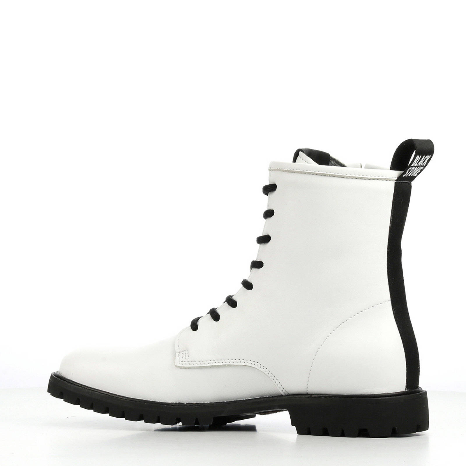 SI98 leren veterboots witzwart SI98 leren veterboots witzwart