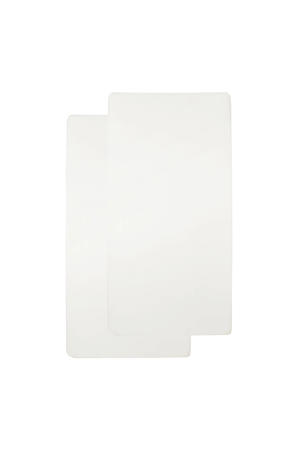 katoenen jersey hoeslaken wieg 40x80/90 cm (set van 2) offwhite