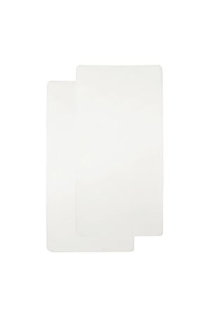 katoenen jersey hoeslaken wieg 40x80/90 cm (set van 2) offwhite