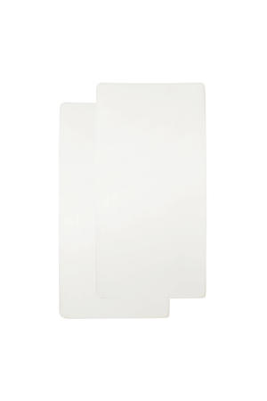 katoenen jersey hoeslaken ledikant 60x120 cm (set van 2) offwhite