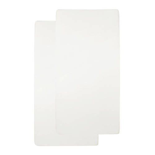 Meyco katoenen jersey hoeslaken ledikant 60x120 cm (set van 2) offwhite afbeelding