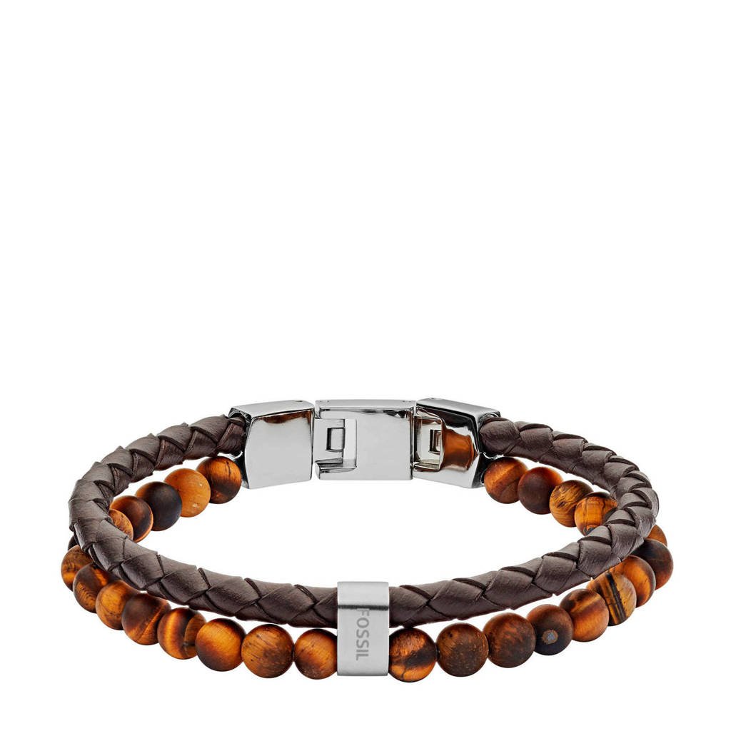 Fossil Vintage Casual Heren Armband JF03118040, Bruin