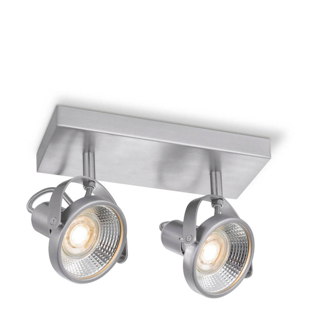 home sweet home LED opbouwspot (2 lampen), Zilver