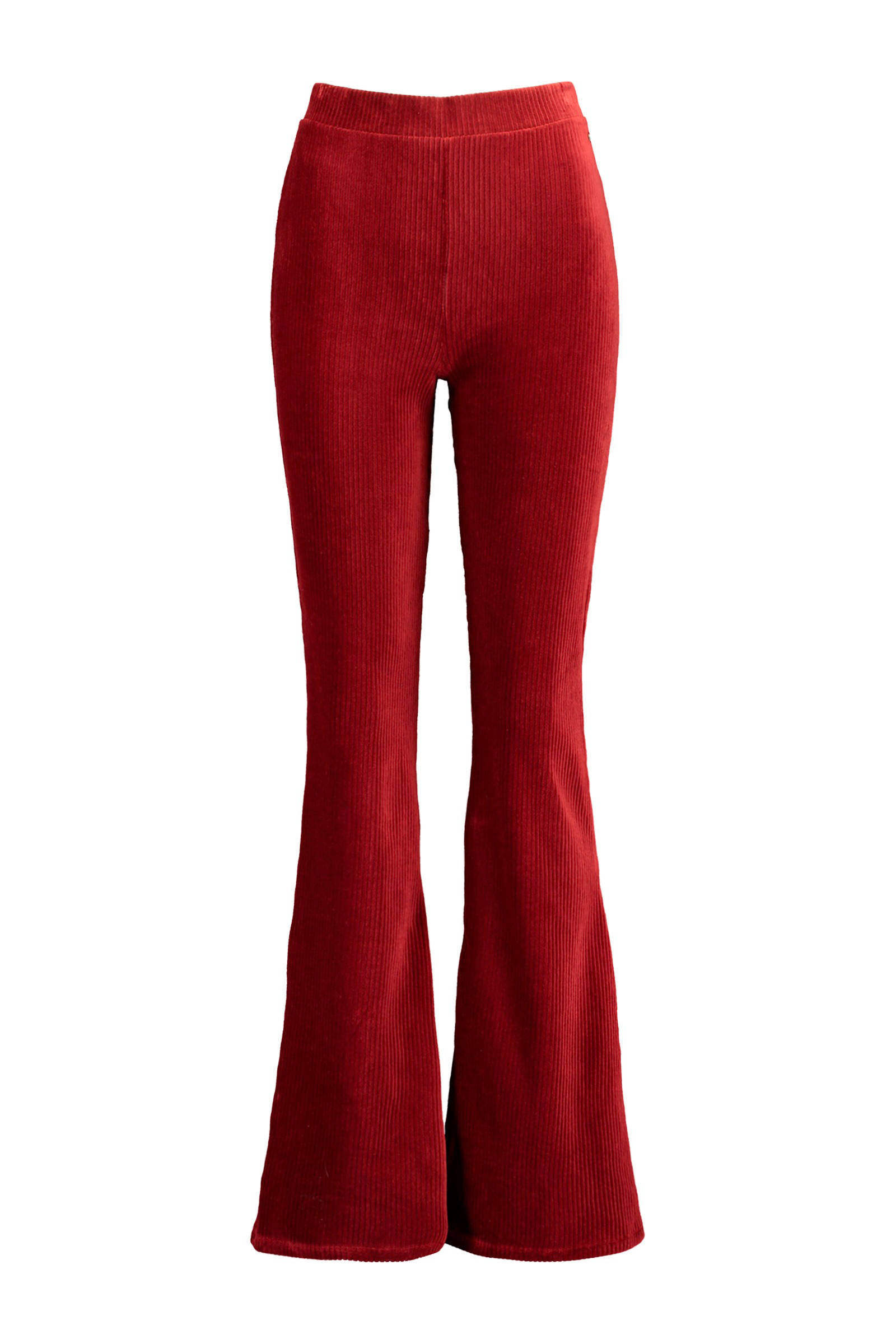 America Today corduroy flared broek rood | wehkamp