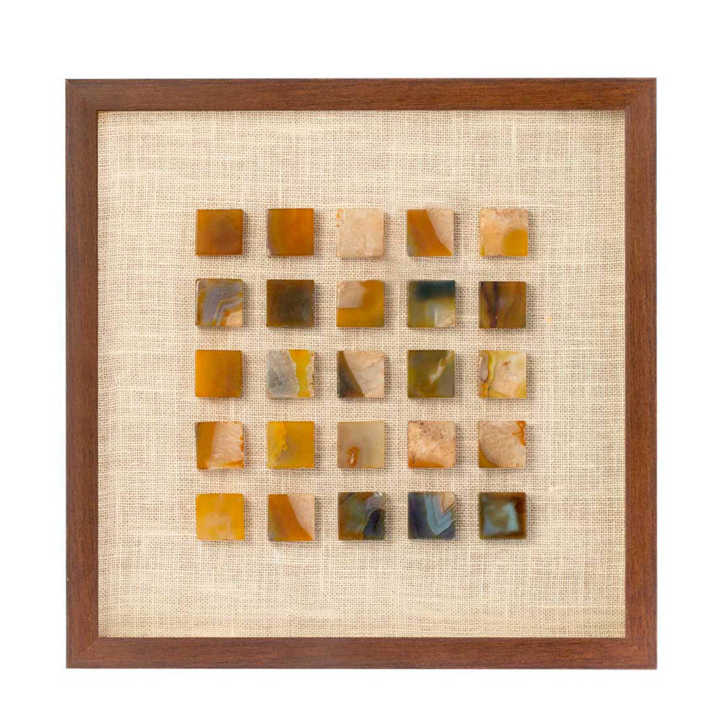 Riverdale schilderij Stone (50x50 cm), Bruin