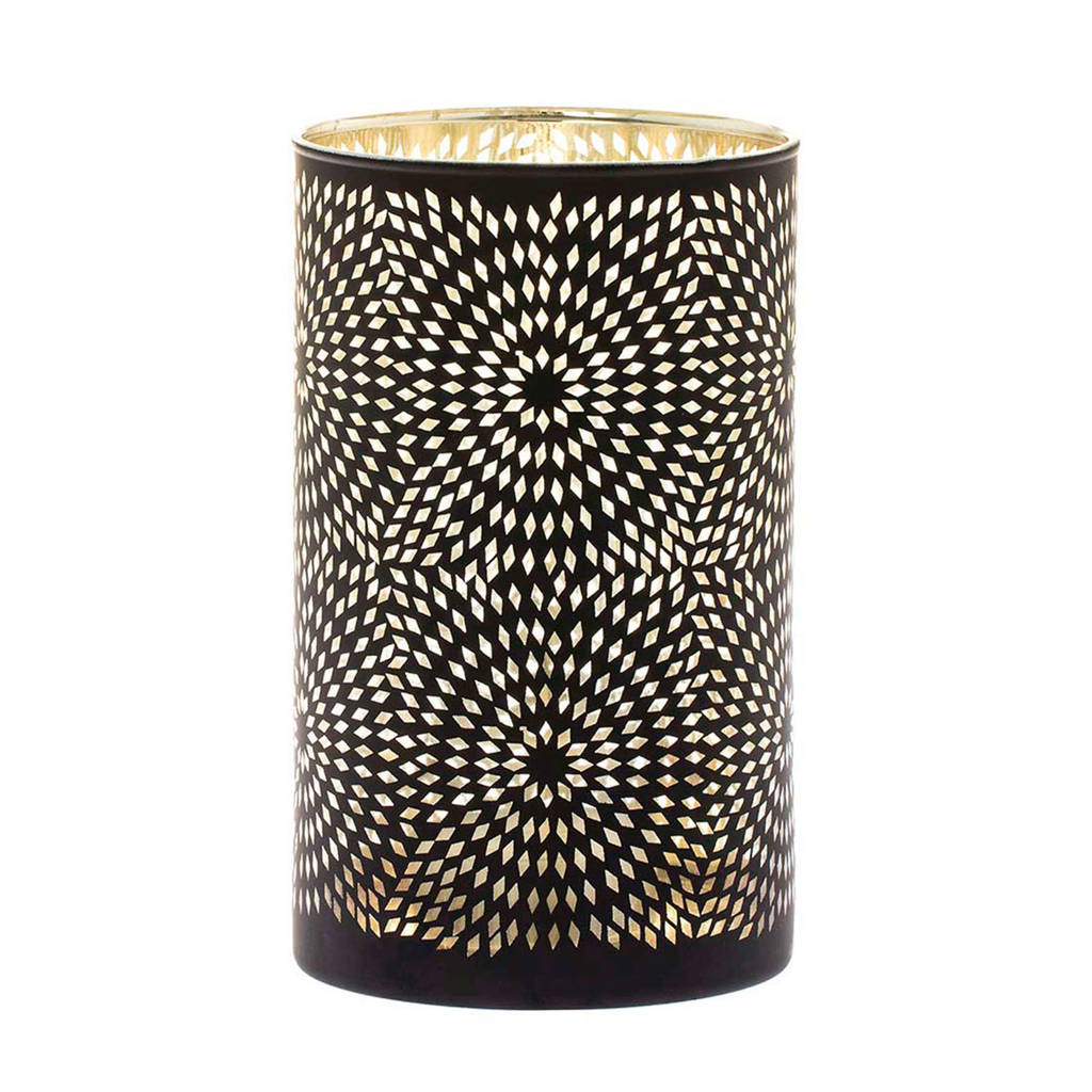 Riverdale waxinelichthouder Sparkle, Zwart