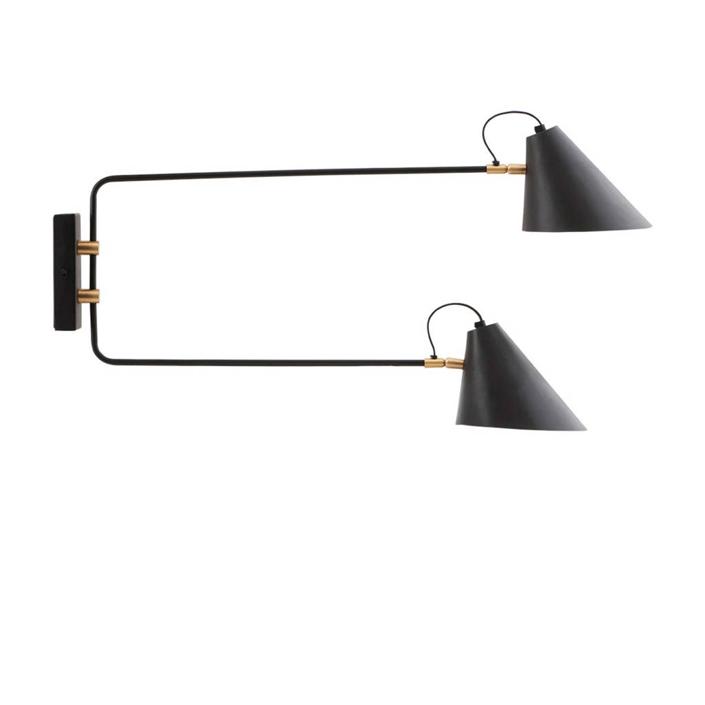 House Doctor wandlamp, Zwart