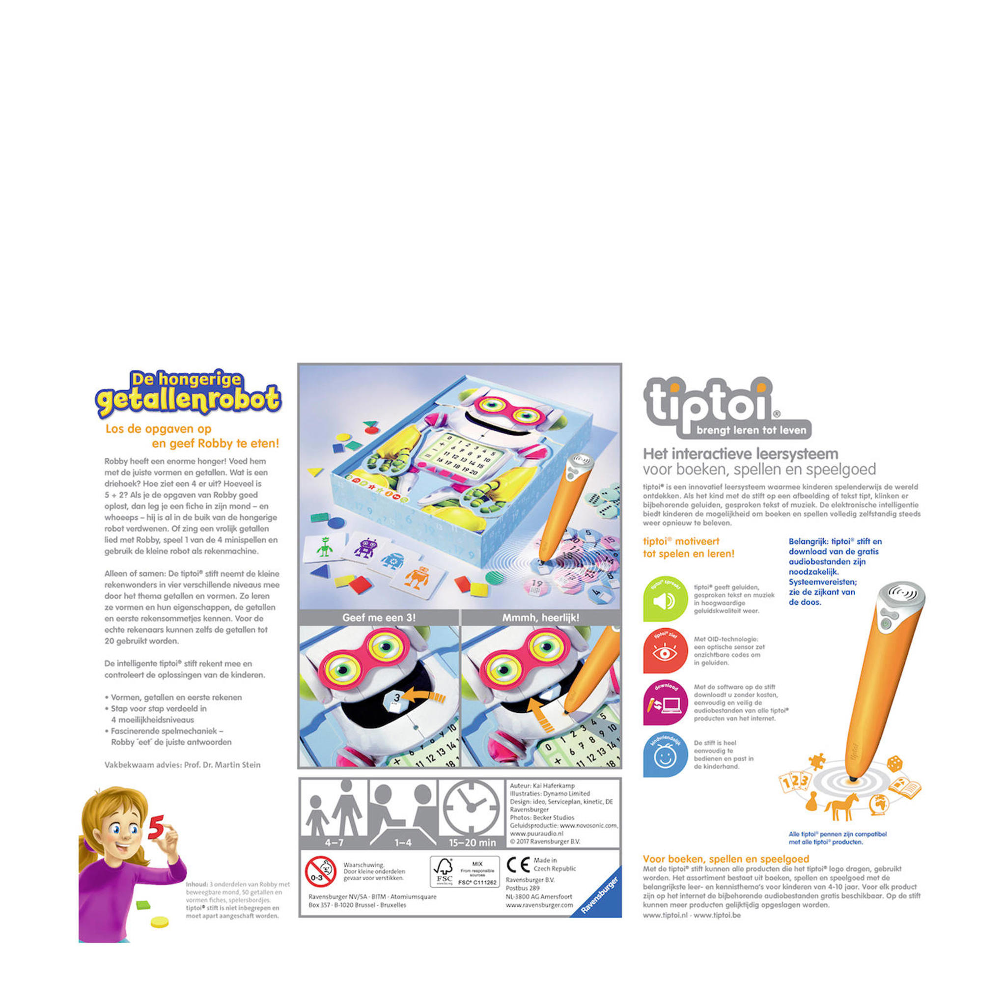 Ravensburger Tiptoi De hongerige getallenrobot wehkamp