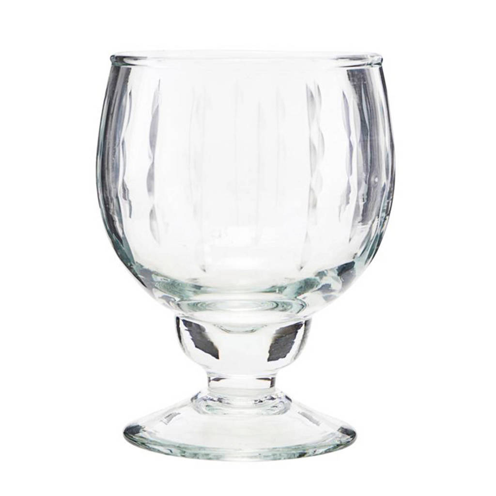 House Doctor Vintage witte wijnglas (Ø7,5 cm), Transparant