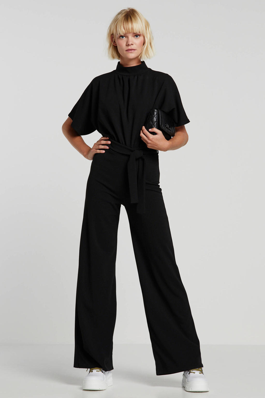 SisterS Point straight jumpsuit zwart