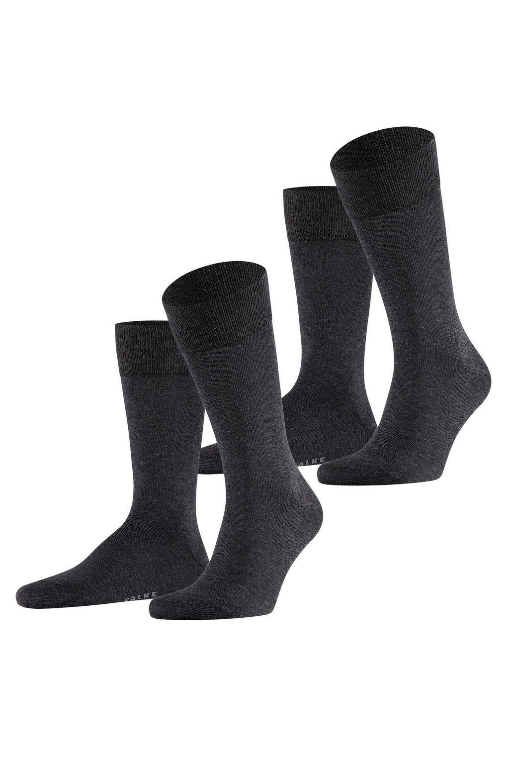 FALKE Happy sokken - antraciet (set van 2)
