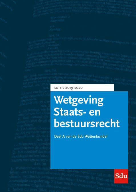 Educatieve Wettenverzameling: Sdu Wettenbundel Staats- En Bestuursrecht ...